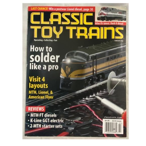 Vtg Lot 3 Classic Toy Trains Jan Feb Mar 2002 Magazine Layout Railroad Track - Picture 5 of 9
